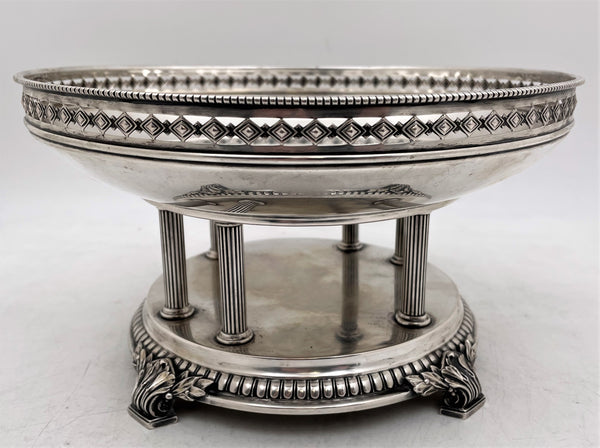 German Continental Silver Centerpiece Stand/ Footed Bowl in Neoclassical Style