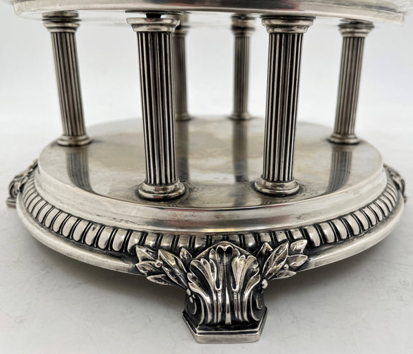 German Continental Silver Centerpiece Stand/ Footed Bowl in Neoclassical Style