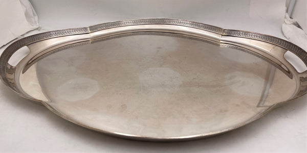 Gorham Silver Plate Two-Handled Gallery Bar Tray