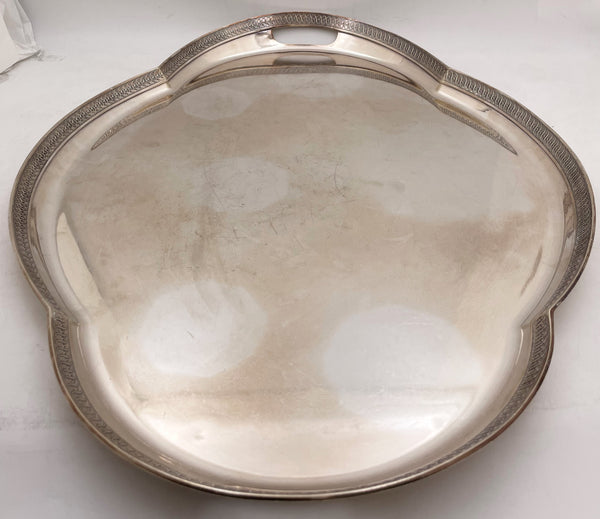 Gorham Silver Plate Two-Handled Gallery Bar Tray