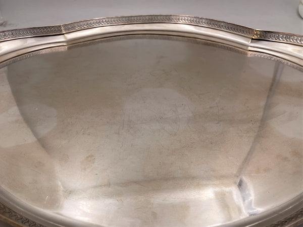 Gorham Silver Plate Two-Handled Gallery Bar Tray