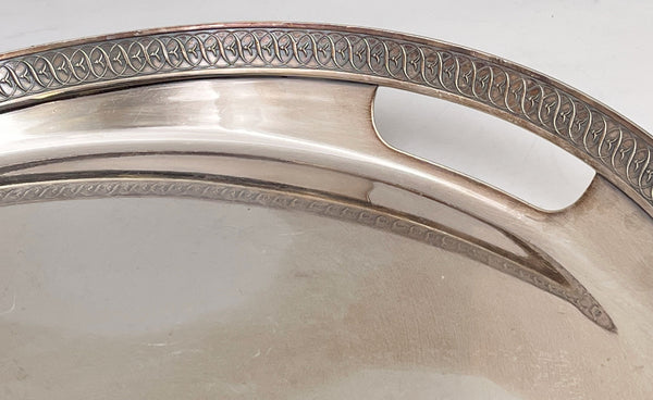 Gorham Silver Plate Two-Handled Gallery Bar Tray
