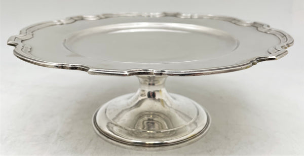 Tiffany & Co. Sterling Silver 1923 Tazza Footed Dish in Hampton Pattern & Art Deco Style