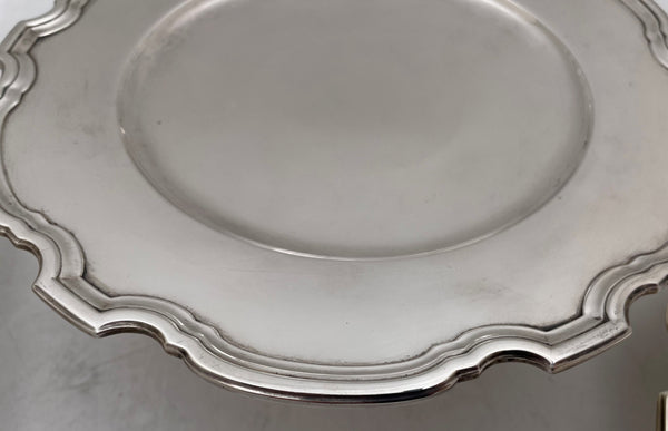 Tiffany & Co. Sterling Silver 1923 Tazza Footed Dish in Hampton Pattern & Art Deco Style