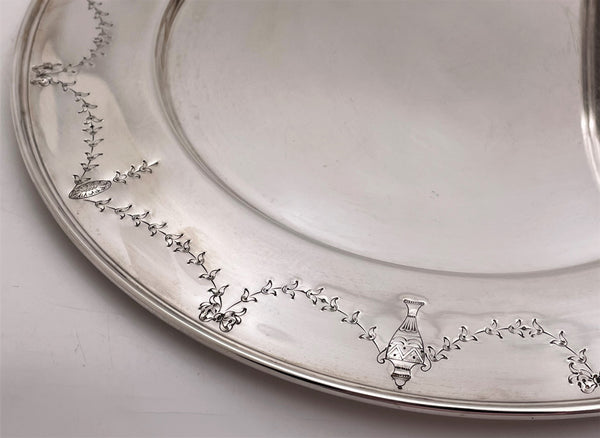 Barbour/ International Sterling Silver Set of 12 Dinner Plates/ Chargers in Orange Blossom Pattern