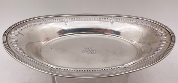 Tiffany & Co. Sterling Silver 1910 Pierced Bread Dish in Art Deco Style