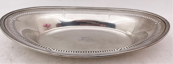 Tiffany & Co. Sterling Silver 1910 Pierced Bread Dish in Art Deco Style
