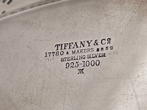 Tiffany & Co. Sterling Silver 1910 Pierced Bread Dish in Art Deco Style