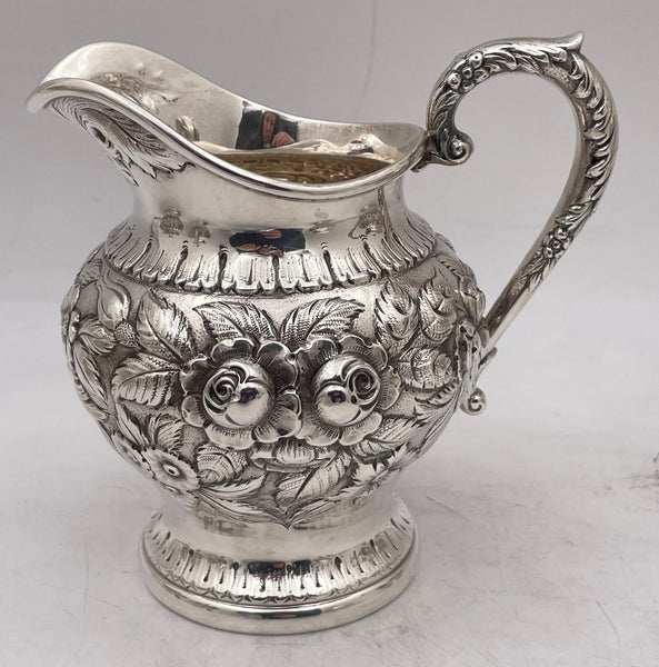 S. Kirk & Son Repousse Sterling Silver 6-Piece Tea & Coffee Set with Tray