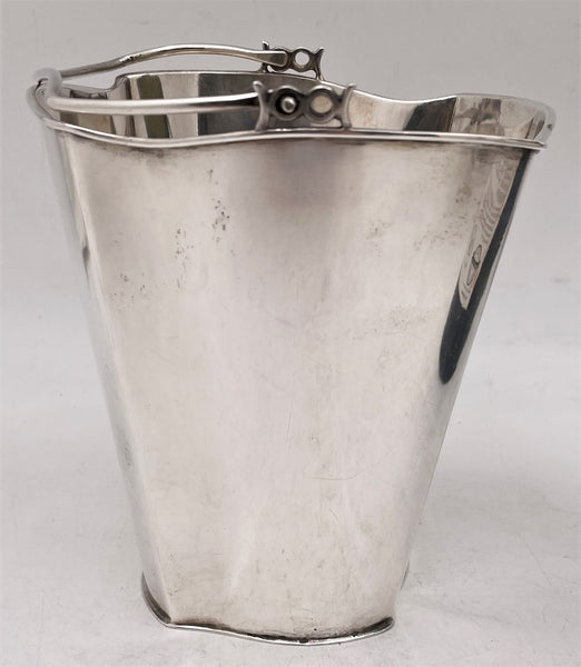 Italian Silver Ice Bucket/ Wine Cooler in Mid-Century Modern Style