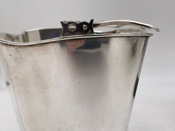 Italian Silver Ice Bucket/ Wine Cooler in Mid-Century Modern Style