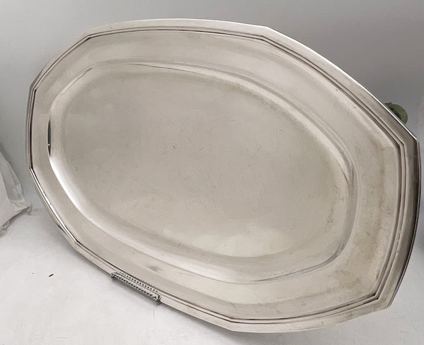 Wolfers Prestigious Belgian Silver Platter/ Tray in Art Deco Style