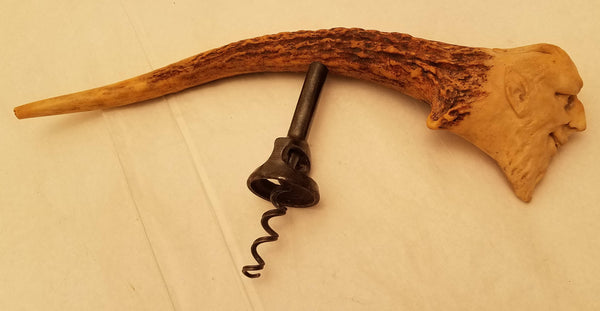 Great Gift for Dad!  Rare Carved Horn Corkscrew