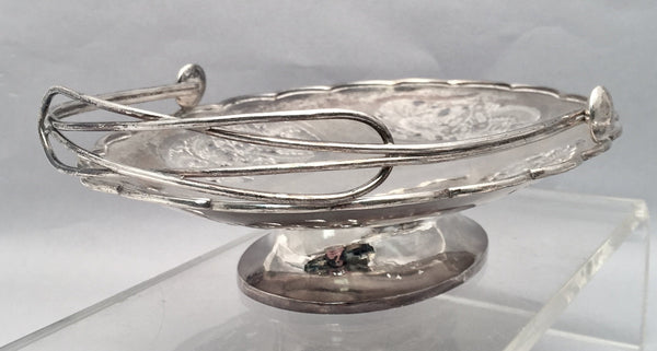 Set of 3 Chinese Silver Centerpiece Bowls With Floral Piercing by Nanking