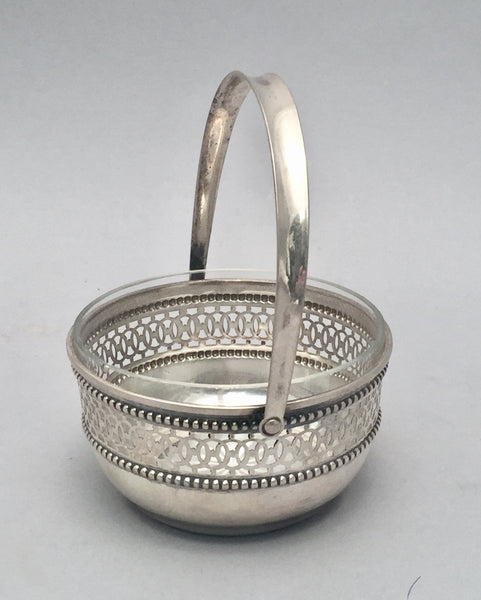 Continental Silver Pierced Bridal Basket / Bowl