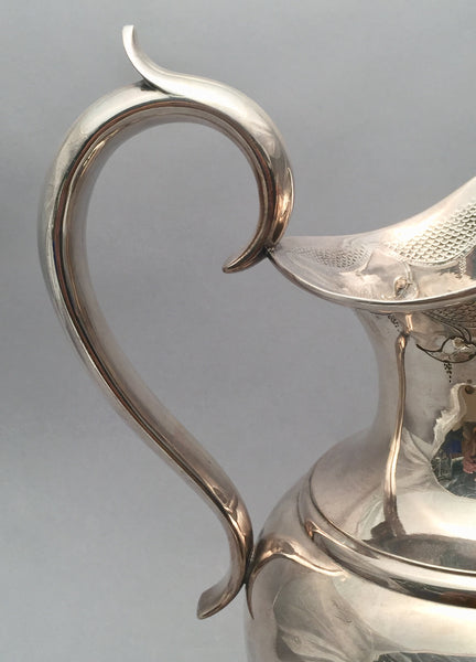 Silver Ewer With Flower and Scroll Design by Krider Circa 1850