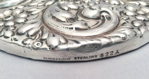 Harris & Shafer Sterling Silver Acanthus Hand Mirror
