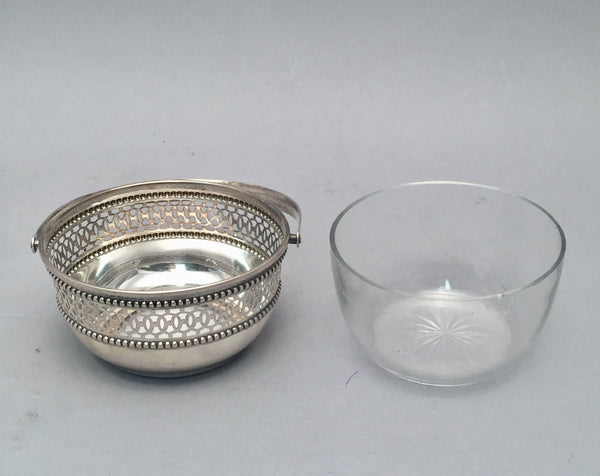 Continental Silver Pierced Bridal Basket / Bowl