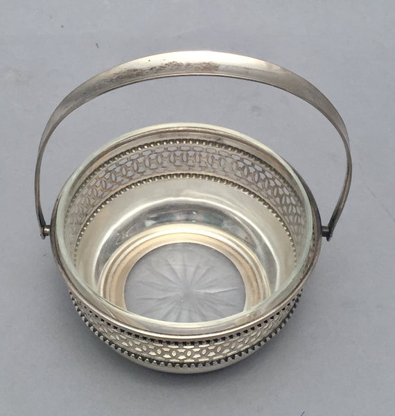 Continental Silver Pierced Bridal Basket / Bowl