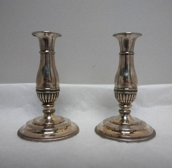 Pair of Continental Silver Candlesticks by Gerike