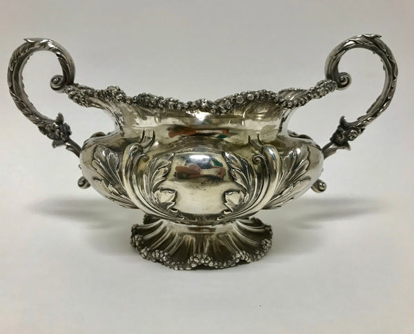 Sterling Silver Georgian Two-Handled Sugar Bowl