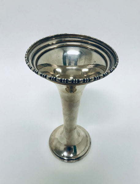 George V Silver Trumpet Vase