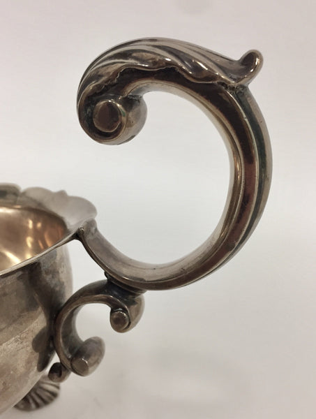 English Sterling Silver Footed Sauce / Gravy Boat Circa 1759